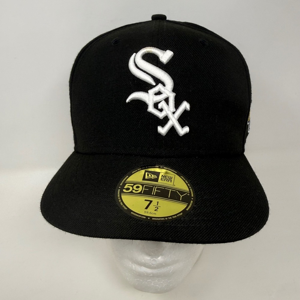 New Era 59FIFTY Chicago White Sox 2005 World Series Fitted Hat Black Size 7 1/2
